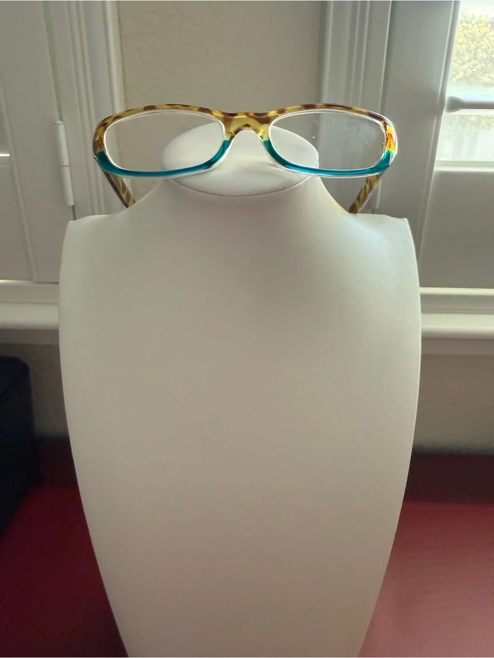 Batali Tortoiseshell Reading Glasses - Amber Brown with Blue Accents with Case